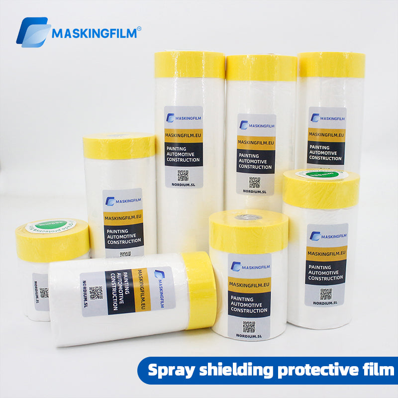 Car Masking Film with Tape – High Density Paint Protection for Automotive, Furniture & Dust Covering (20–400cm)