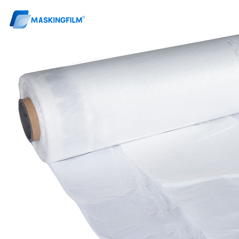 Car Paint Masking Film 3.8m x 100m | Heavy-Duty PE Plastic Sheeting for Auto Spray Painting | Dust-Proof Protection Bulk Rolls