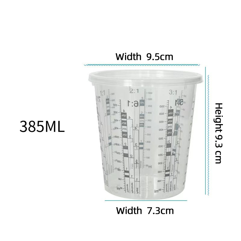 Disposable wash free paint mixing cup with scale, sealed color mixing cup with lid, paint container, large capacity measuring cup