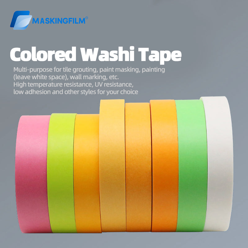 Bestselling High-Temp & UV Resistant Washi Tape - 14-Day No-Residue Colored Masking Paper for Reliable Protection & Clean Removal