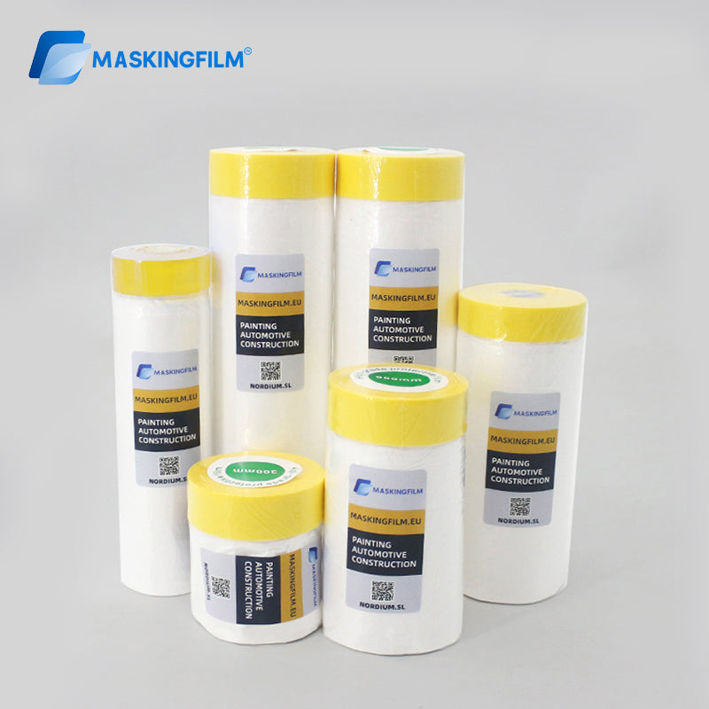 Car Masking Film with Tape – High Density Paint Protection for Automotive, Furniture & Dust Covering (20–400cm)