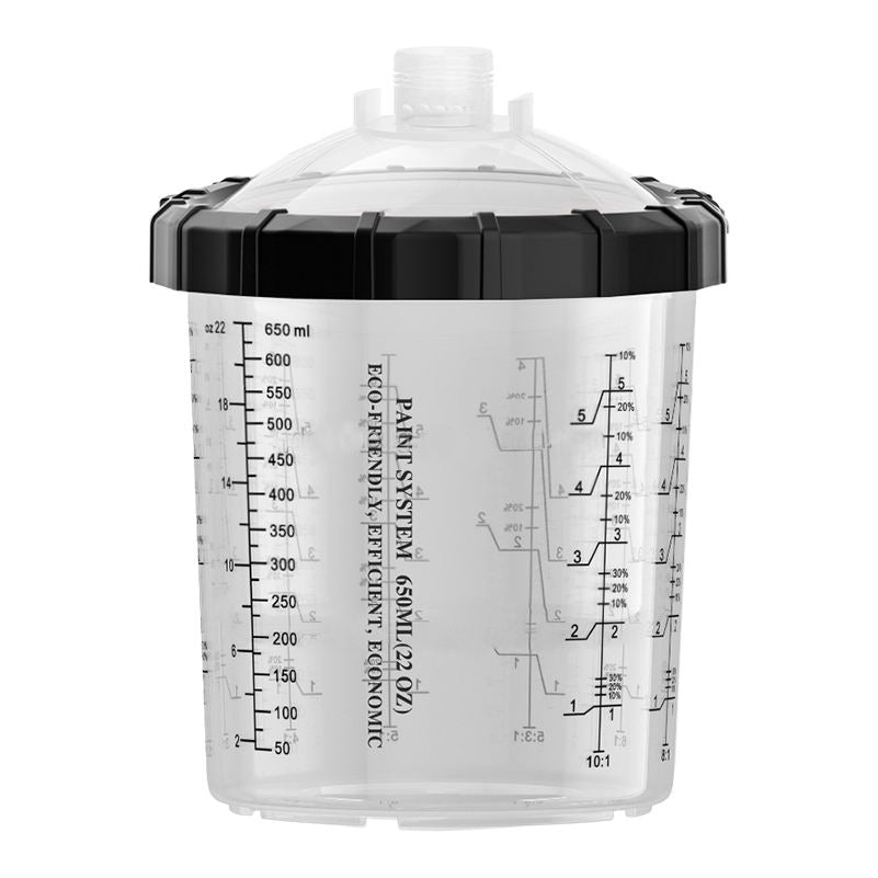 Wholesale 800ml Plastic PP Car Body Refinish Accessories Disposable Paint Mixing Cups with Lid and Outer Cup for Chemical Use
