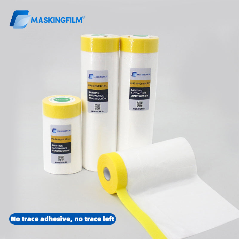 Car Masking Film with Tape – High Density Paint Protection for Automotive, Furniture & Dust Covering (20–400cm)