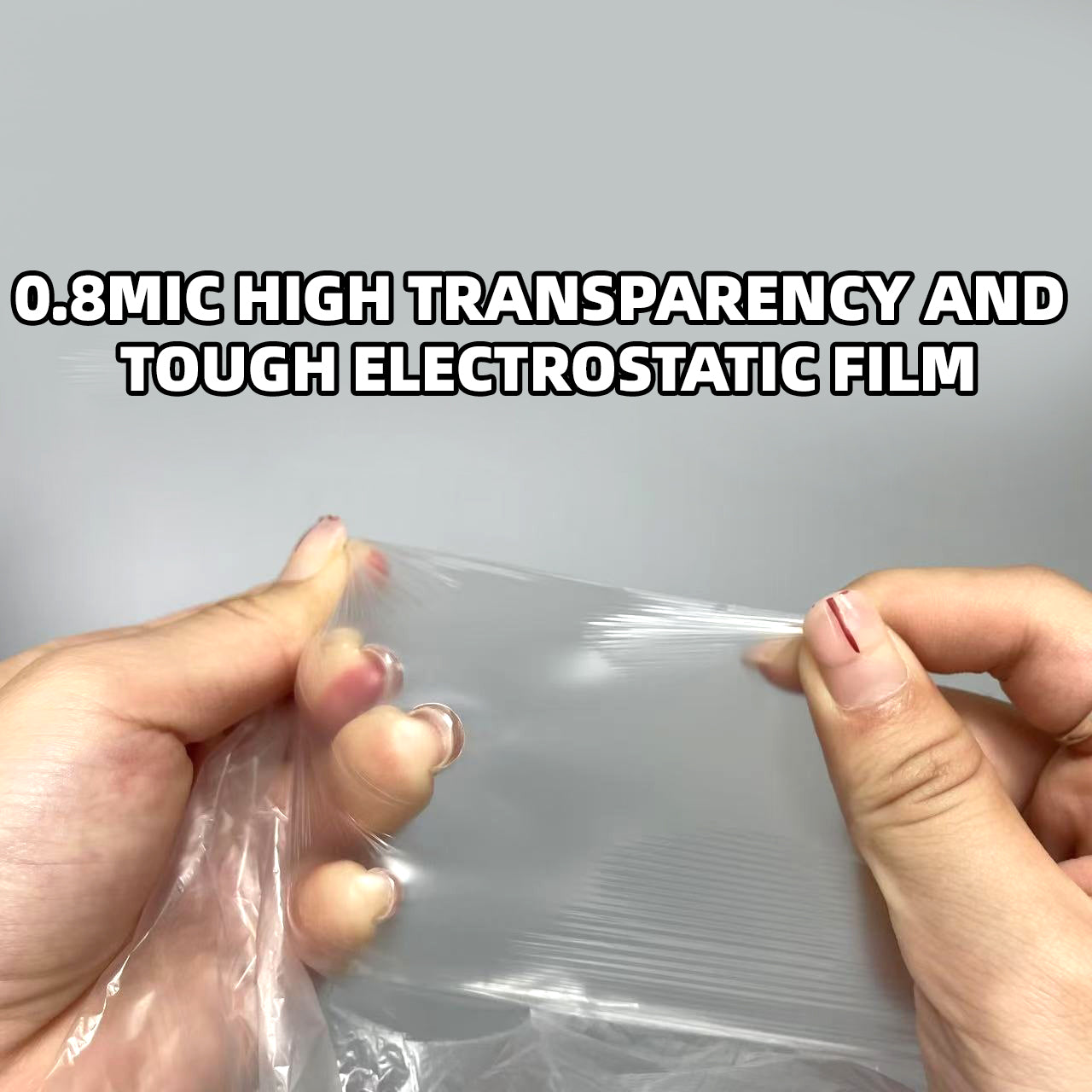0.8mic high transparency and tough electrostatic film