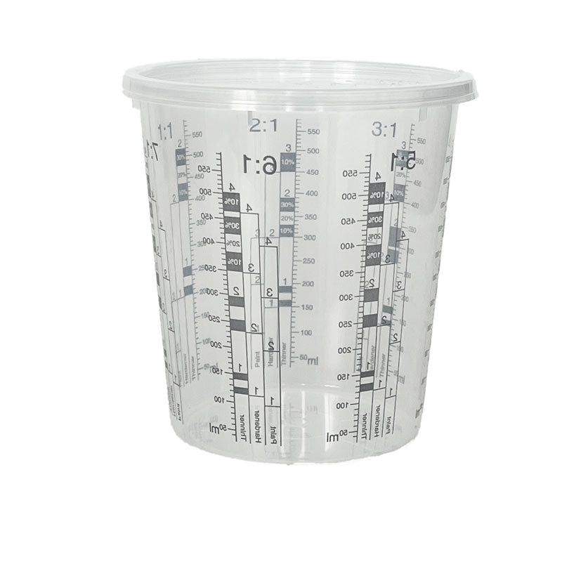 Disposable wash free paint mixing cup with scale, sealed color mixing cup with lid, paint container, large capacity measuring cup