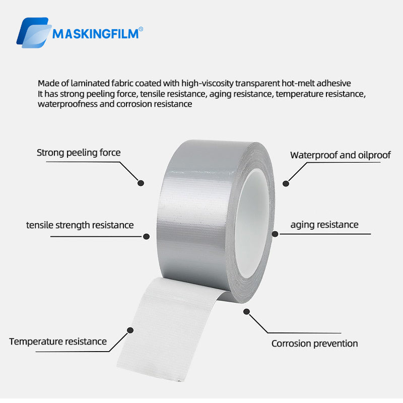Heavy Duty Duct Tape - High Temperature Resistant & Waterproof, No-Residue Cloth Tape for Floor Protection, Carpet Masking and Industrial Use ﻿ ﻿