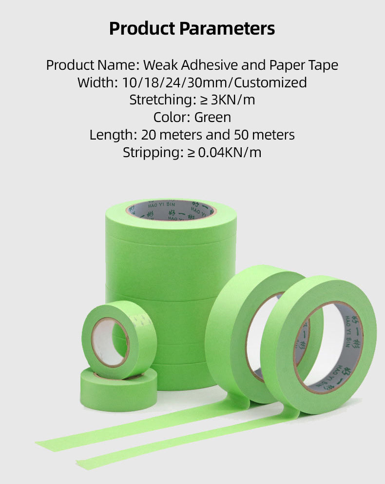 Art paint with weak adhesion and paper beauty pattern, paper tape, latex paint, diatomaceous earth, non residue adhesive, low adhesion and paper tape