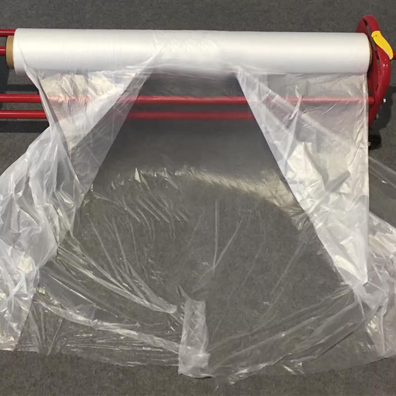 Car Paint Masking Film 3.8m x 100m | Heavy-Duty PE Plastic Sheeting for Auto Spray Painting | Dust-Proof Protection Bulk Rolls