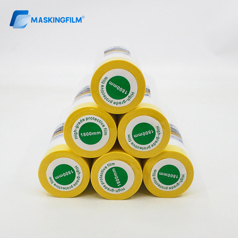Car Masking Film with Tape – High Density Paint Protection for Automotive, Furniture & Dust Covering (20–400cm)