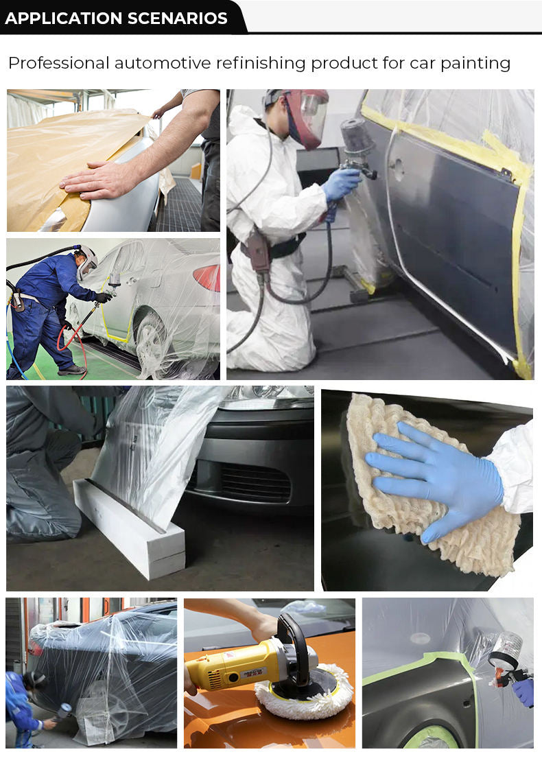 Car Paint Masking Film 3.8m x 100m | Heavy-Duty PE Plastic Sheeting for Auto Spray Painting | Dust-Proof Protection Bulk Rolls