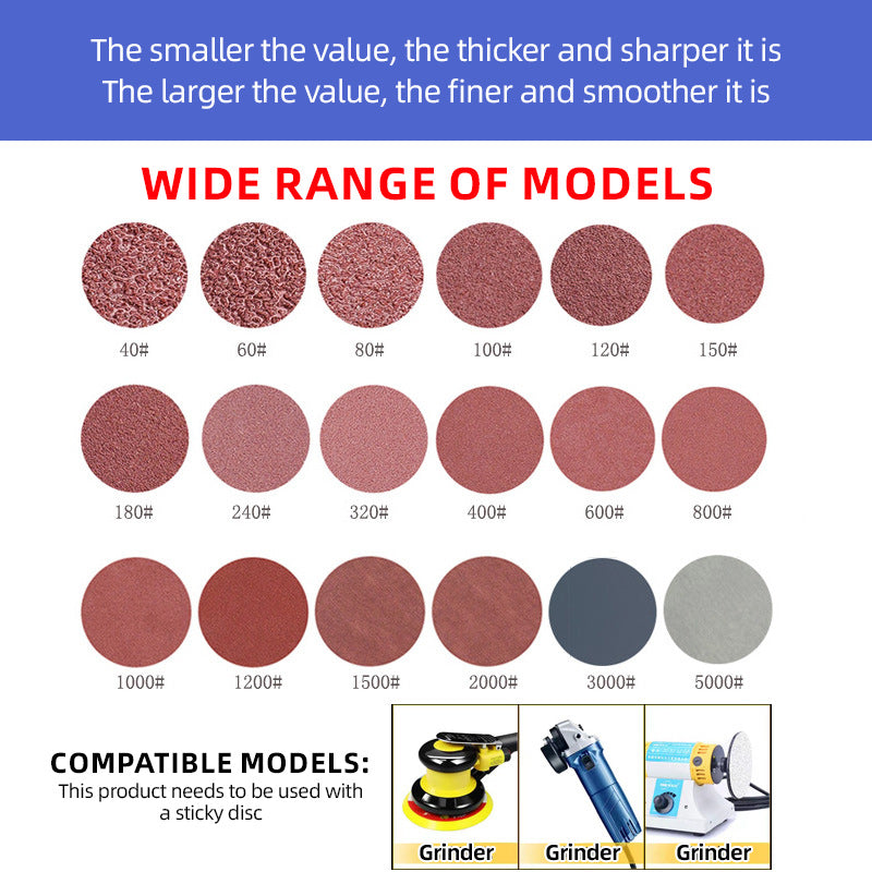 5-inch plush sandpaper Strong polishing and grinding cutting force, easy to use, and convenient to operate